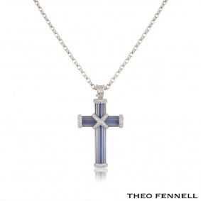 Theo Fennell White Gold Cross Pendant